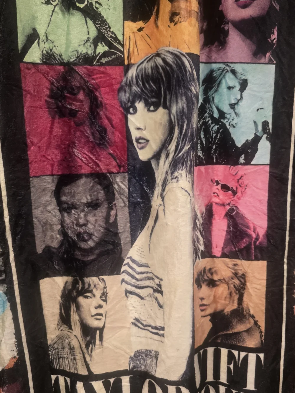Taylor Swift The Era Tour Graphic Blanket Throw - Multicolor